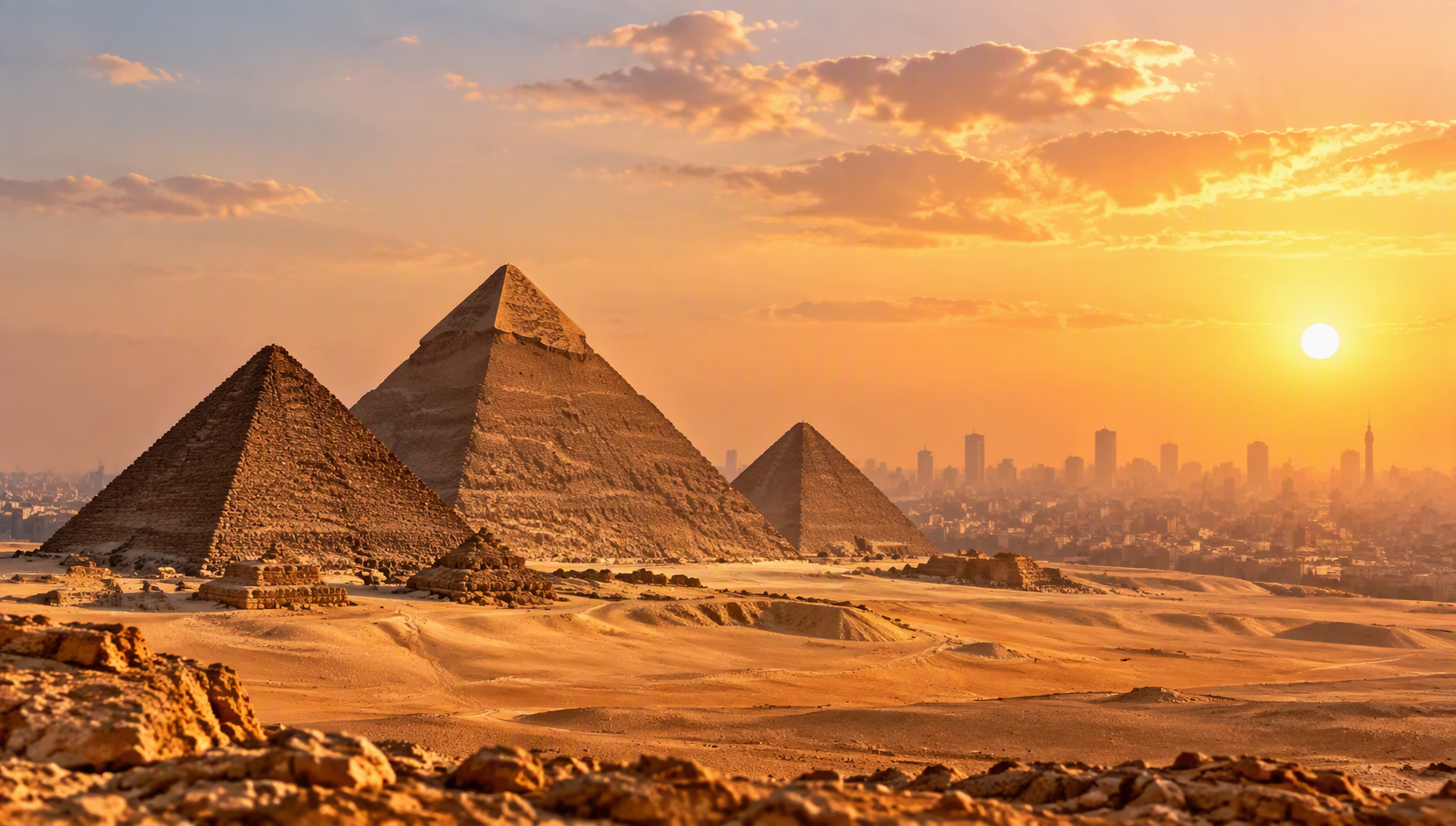 Cairo Airport Transfer and Chauffeur Services 1 Black Drive Cairo airport transfer to the Pyramids of Giza at sunset