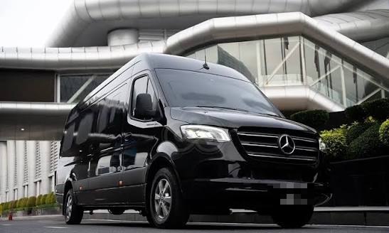 Our Fleet 6 Black Mercedes-Benz Sprinter van